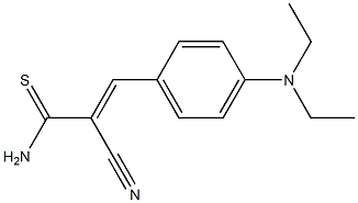 2-cyano-3-[4-(diethylamino)phenyl]-2-propenethioamide Struktur