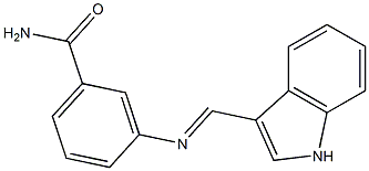 3-[(1H-indol-3-ylmethylene)amino]benzamide Struktur