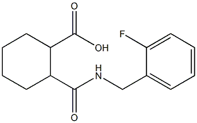 2-((2-fluorobenzyl)carbamoyl)cyclohexanecarboxylic acid Struktur