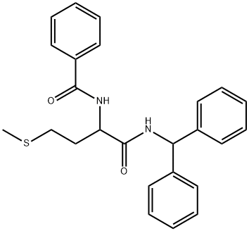 N-{1-[(diphenylmethyl)amino]-4-(methylsulfanyl)-1-oxobutan-2-yl}benzamide Struktur