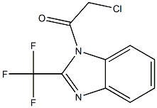 2-Chloro-1-[2-(trifluoromethyl)-1H-benzimidazol-1-yl]ethanone Struktur