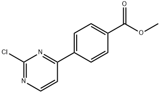 4-(2-chloro-4-pyrimidinyl)benzoic acid methyl ester Structure