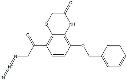 8-(2-azidoacetyl)-5-(benzyloxy)-2H-benzo[b][1,4]oxazin-3(4H)-one Struktur