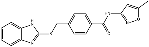 4-[(1H-benzimidazol-2-ylsulfanyl)methyl]-N-(5-methyl-1,2-oxazol-3-yl)benzamide Struktur