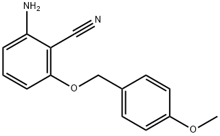 2-Amino-6-(4-methoxy-benzyloxy)-benzonitrile Struktur