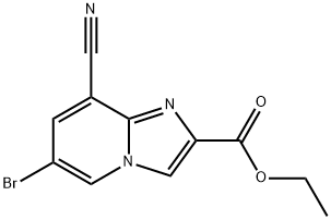 6-Bromo-8-cyano-imidazo[1,2-a]pyridine-2-carboxylic acid ethyl ester Struktur