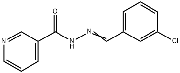 N'-[(E)-(3-chlorophenyl)methylidene]pyridine-3-carbohydrazide Struktur