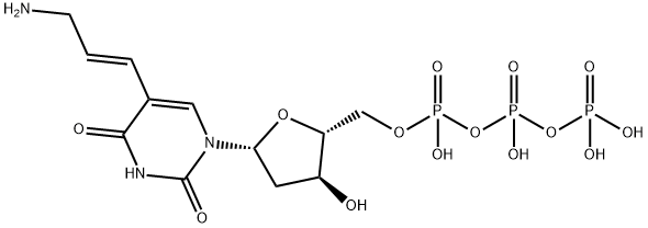 5-[(1E)-3-Amino-1-propen-1-yl]-2'-deoxyuridine 5'-(tetrahydrogen triphosphate) Struktur