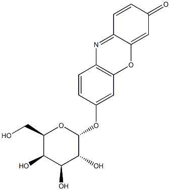 7-(alpha-D-Galactopyranosyloxy)-3H-phenoxazin-3-one Struktur