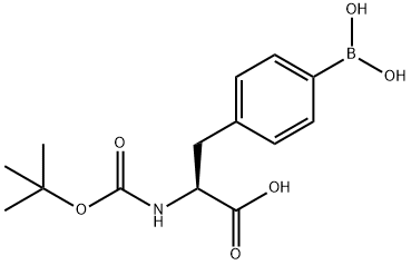 (S)-3-(4-boronophenyl)-2-((tert-butoxycarbonyl)amino)propanoicacid Struktur