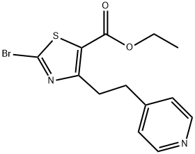 Ethyl 2-bromo-4-(2-(pyridin-4-yl)ethyl)thiazole-5-carboxylate Struktur