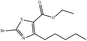 Ethyl 2-bromo-4-pentylthiazole-5-carboxylate Struktur