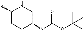 tert-butyl((3R,6S)-6-methylpiperidin-3-yl)carbamate Struktur