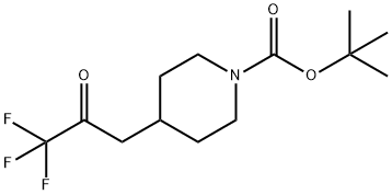 tert-butyl 4-(3,3,3-trifluoro-2-oxopropyl)piperidine-1-carboxylate Struktur