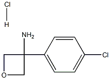 3-(4-Chlorophenyl)oxetan-3-amine hydrochloride Struktur