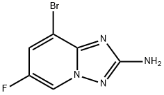 8-Bromo-6-fluoro-[1,2,4]triazolo[1,5-a]pyridin-2-ylamine Struktur