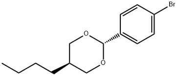 trans-2-(4-Bromophenyl)-5-butyl-1,3-dioxane Struktur