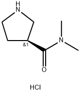 (S)-N,N-Dimethyl-3-pyrrolidinecarboxamide HCl Struktur