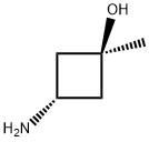 trans-3-Hydroxy-3-methylcyclobutylamine hydrochloride Struktur