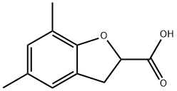 5,7-Dimethyl-2,3-dihydrobenzofuran-2-carboxylic acid Struktur