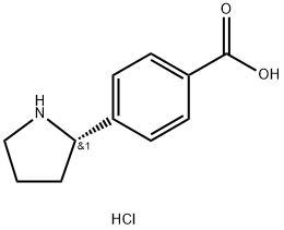 (S)-4-(pyrrolidin-2-yl)benzoic acid hydrochloride Struktur