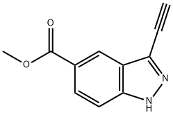 methyl 3-ethynyl-1H-indazole-5-carboxylate Struktur