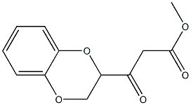 methyl 3-(2,3-dihydrobenzo[b][1,4]dioxin-2-yl)-3-oxopropanoate Struktur