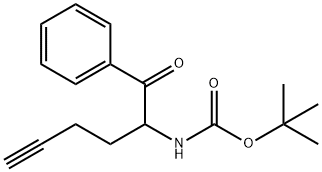 tert-butyl(1-oxo-1-phenylhex-5-yn-2-yl)carbamate Struktur