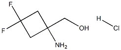 (1-Amino-3,3-difluorocyclobutyl)methanol hydrochloride Struktur