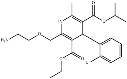 3-ethyl 5-isopropyl 2-((2-aminoethoxy)methyl)-4-(2-chlorophenyl)-6-methyl-1,4-dihydropyridine-3,5-dicarboxylate Struktur