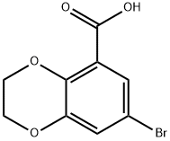 7-Bromo-2,3-dihydrobenzo[b][1,4]dioxine-5-carboxylic acid Struktur