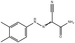 (2Z)-2-cyano-2-[2-(3,4-dimethylphenyl)hydrazinylidene]ethanamide Struktur