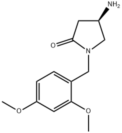 (4R)-4-amino-1-[(2,4-dimethoxyphenyl)methyl]pyrrolidin-2-one Struktur