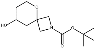 Tert-Butyl 8-Hydroxy-5-Oxa-2-Azaspiro[3.5]Nonane-2-Carboxylate Struktur