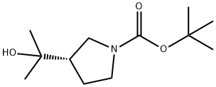 (S)-tert-Butyl 3-(2-hydroxypropan-2-yl)pyrrolidine-1-carboxylate Struktur