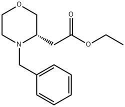 (S)-Ethyl 2-(4-benzylmorpholin-3-yl)acetate Struktur