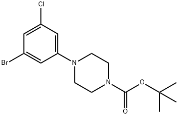 tert-Butyl 4-(3-bromo-5-chlorophenyl)piperazine-1-carboxylate Struktur