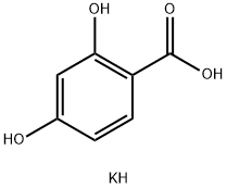 Benzoic acid, 2,4-dihydroxy-, monopotassium salt
 Struktur