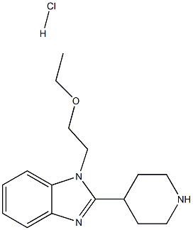 1-(2-Ethoxyethyl)-2-(piperidin-4-yl)-1H-benzo[d]imidazole hydrochloride Struktur