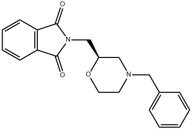 1H-Isoindole-1,3(2H)-dione, 2-[[(2R)-4-(phenylmethyl)-2-morpholinyl]methyl]- Struktur