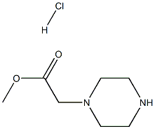 Piperazin-1-yl-acetic acid methyl ester hydrochloride Struktur