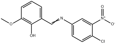 ALPHA-(4-CHLORO-3-NITROPHENYLIMINO)-6-METHOXY-O-CRESOL Struktur