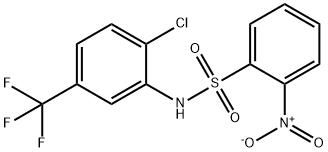 N-[2-chloro-5-(trifluoromethyl)phenyl]-2-nitrobenzenesulfonamide Struktur