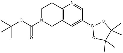 6-Boc-7,8-dihydro-5H-[1,6]naphthyridine-3-boronic acid pinacol ester Struktur