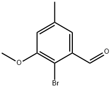 2-Bromo-3-methoxy-5-methylbenzaldehyde Struktur