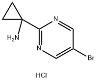 1-(5-bromopyrimidin-2-yl)cyclopropan-1-amine hydrochloride Struktur