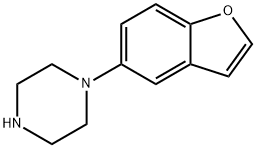 1-(5-benzofuranyl)Piperazine Struktur