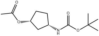 Carbamic acid, [(1S,3R)-3-(acetyloxy)cyclopentyl]-, 1,1-dimethylethyl ester