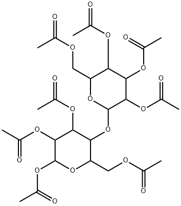 3',4,4',5,5',6-Hexahydroxy-3,6'-oxybis[tetrahydro-2H-pyran-2-methanol] octaacetate Struktur