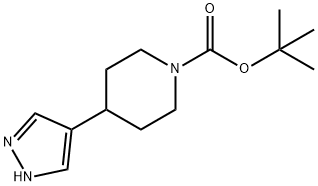 tert-butyl 4-(1H-pyrazol-4-yl)piperidine-1-carboxylate Struktur